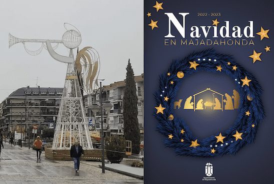 El Ayuntamiento de Majadahonda (PP-Vox) gasta 90.000 € en 2 ángeles de luz para Navidad