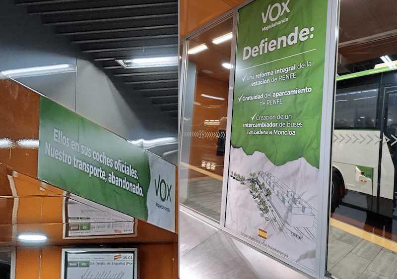 Vox inicia una campaña contra los «coches oficiales» pero se «sube» al del alcalde de Majadahonda con quien gobierna