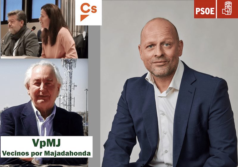 La Carta a los Reyes Magos de Elliott y Del Real (Cs), David Cabrera (PSOE) y Carlos Bonet con 10 «Vecinos por Majadahonda»