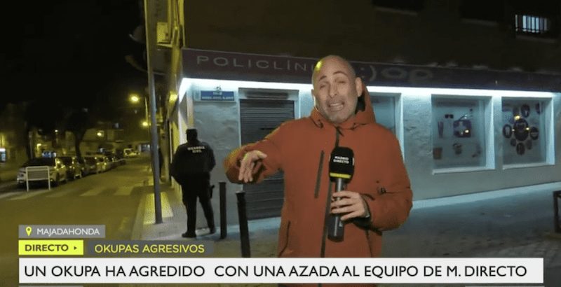 «Okupación» en Majadahonda: pisos «subarrendados» y agresión a periodistas de Telemadrid