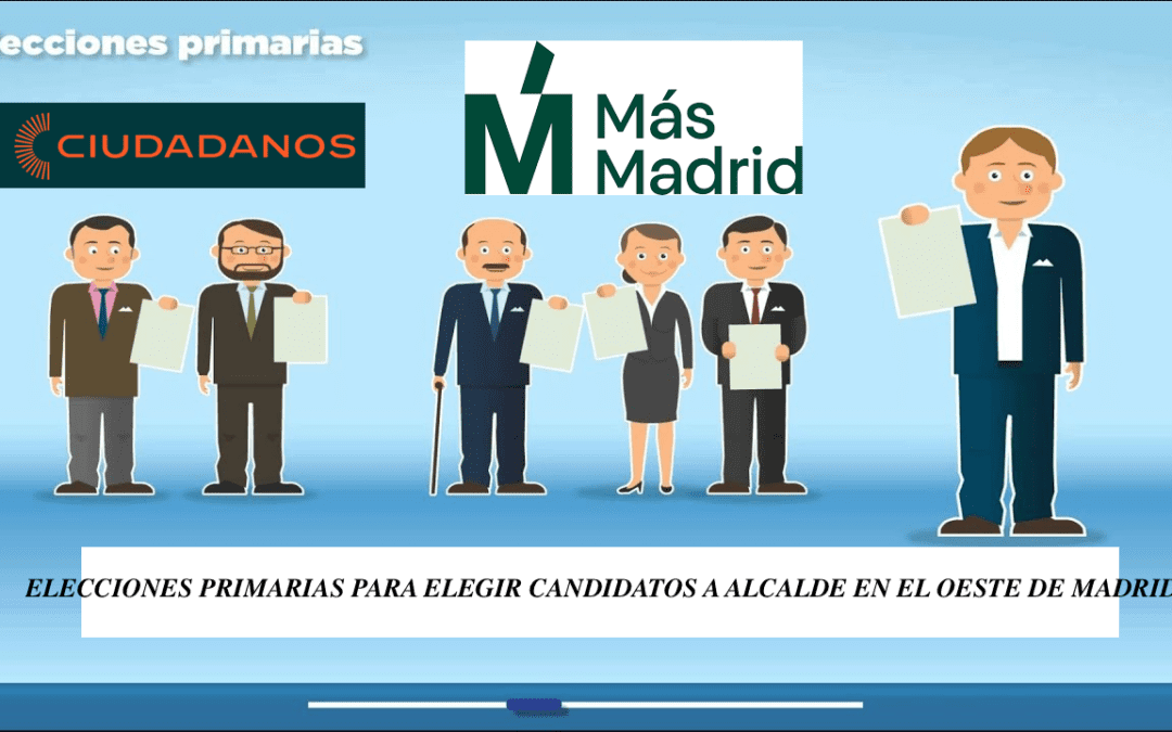 Cs y Más Madrid anuncian «primarias» en febrero para elegir a sus candidatos en el Oeste de Madrid