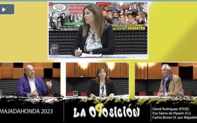 1º debate electoral y 1ª opinión: David Rodríguez (PSOE), Eva Sáenz (Cs), Carlos Bonet (Vecinos por Majadahonda)