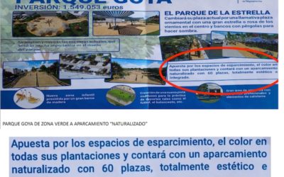 El alcalde «borra» el «parking» del Parque Goya pero «Vecinos por Majadahonda» no se fía y le pide pruebas escritas