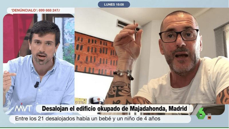 4 «okupas» merodearon el edificio de Majadahonda para volver a entrar y Podemos se enfrenta a «Desokupa»