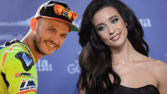 La actriz María Pedraza y el piloto de motos Víctor López (Majadahonda), nueva pareja de «moda»: «¡Viva el amor!»