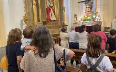 Los niños se hacen protagonistas de las Fiestas de Majadahonda 2023 con la bendición ante el Cristo de los Remedios