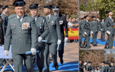 Los 20 guardias civiles, policías, agentes de seguridad y bomberos condecorados en Majadahonda durante la Fiesta de la Hispanidad 2023 y los principales invitados