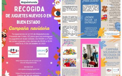 El Centro de Día Majadahonda comienza su «recogida de juguetes» con la asociación “Ningún Niño Sin Sonrisa”