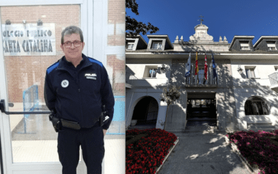 El Colegio Santa Catalina y el sindicato CSIF despiden al policía local de Majadahonda Félix de la Vara por su jubilación