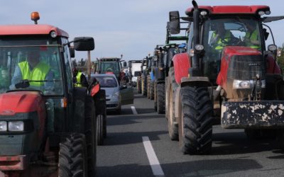 La «tractorada» colapsa Majadahonda, Las Rozas, Pozuelo y Aravaca y regresa por la tarde