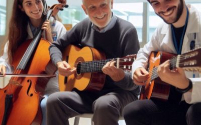 El Hospital Puerta de Hierro Majadahonda triplica los voluntarios que acompañan a los enfermos y lleva microconciertos de música