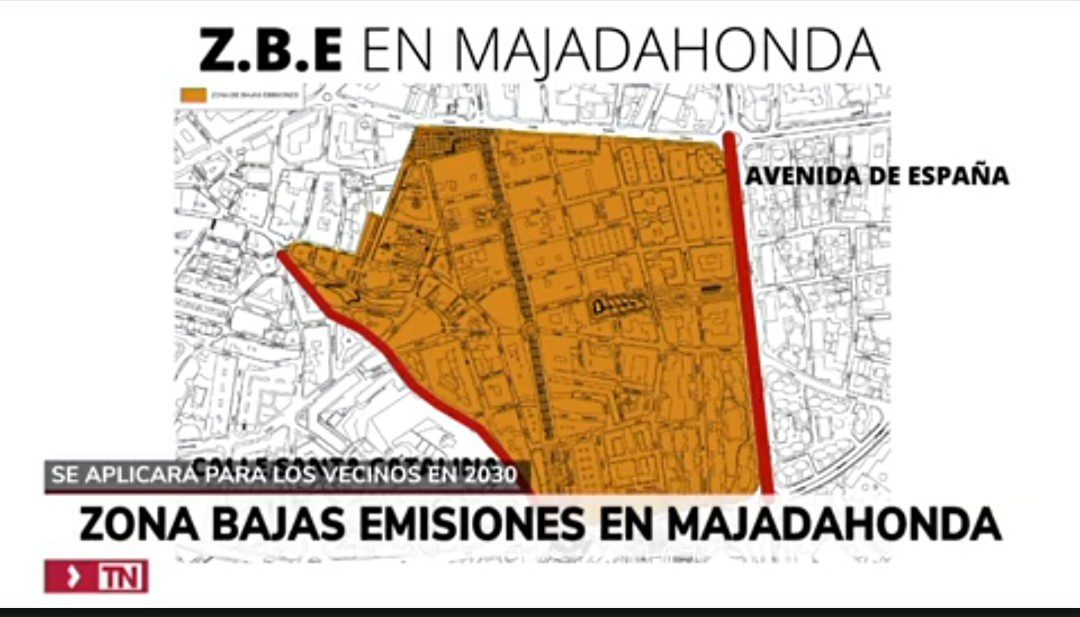 Un sondeo de Telemadrid revela que el 50% de los vecinos de Majadahonda está a favor de limitar el tráfico de coches por la contaminación