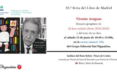 Vicente Araguas: poemas sobre Majadahonda para «aislar el ruido» desde la Feria del Libro de Madrid