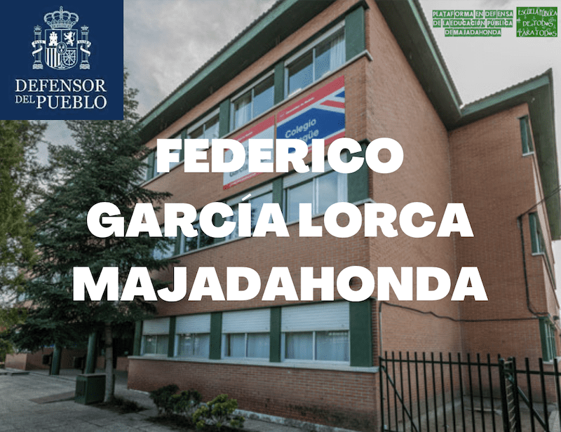 Las fotos que ha recibido el Defensor del Pueblo sobre el colegio Federico García Lorca (Majadahonda): «dossier» completo