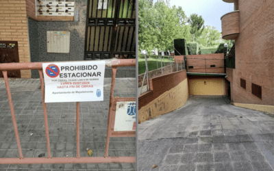 Los vecinos afirman que las obras de ampliación del Mercadillo de Majadahonda no solucionan la salida del garaje comunitario: «prepotencia»