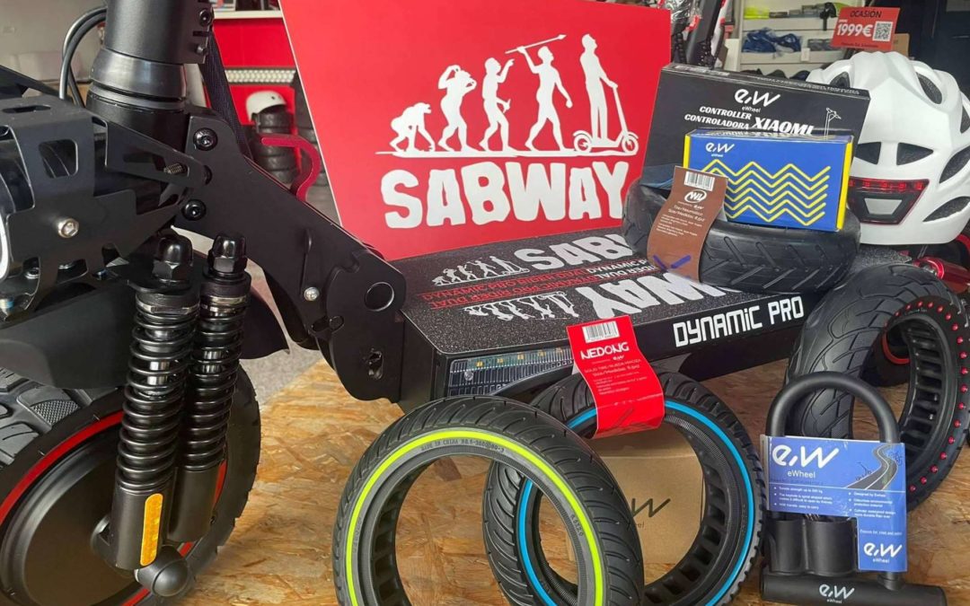 SABWAY y Ewheel en Colaboración para ofrecer los mejores recambios y accesorios para patinetes eléctricos en España.