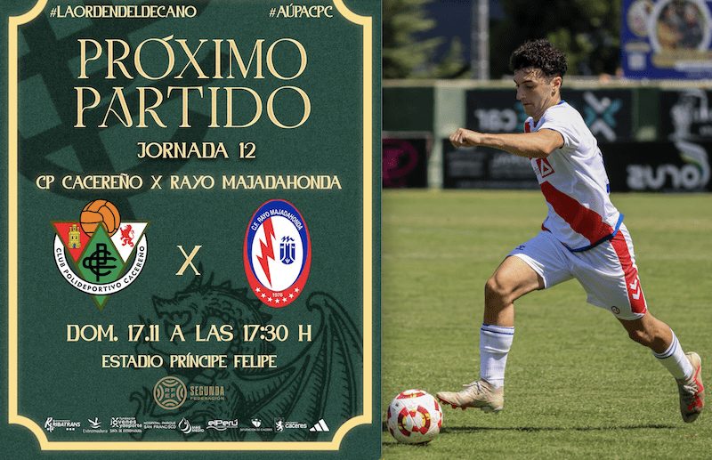 El Rayo Majadahonda se juega en Cáceres no solo 3 puntos: mide su «mala racha» frente a un Cacereño «igualado»