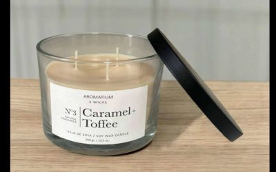 La Boutique de las Velas lanza su vela de soja Aromatium Caramelo+Toffee, un aroma navideño