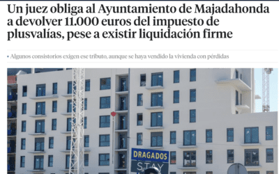 Un juez obliga al Ayuntamiento de Majadahonda a devolver 11.000 € del impuesto de plusvalías: debate en el pleno