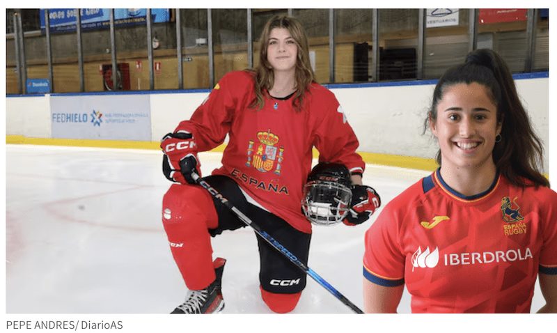 Lucía Díaz (Rugby) y Claudia Castellanos (Hockey Hielo): dos deportistas de Majadahonda en las portadas de la prensa nacional