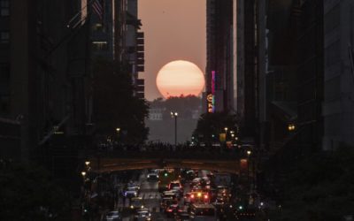 Desde Majadahonda 2025 con imaginación: «Manhattanhenge», un fenómeno solar en Nueva York dos veces al año