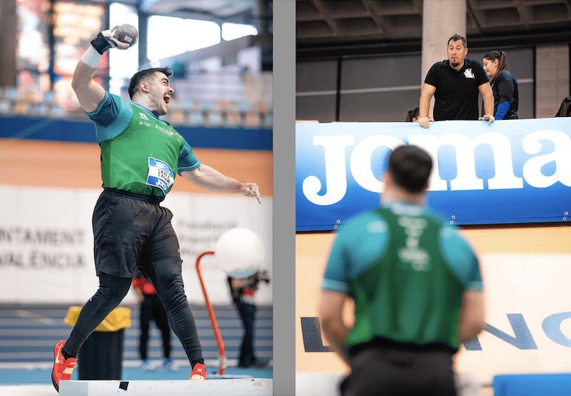 Otro deportista de Majadahonda triunfa en «La Revuelta» (TVE): el lanzador de peso Miguel Gómez y su entrenador Jorge Gras alcanzan un nuevo «Oro» en Valencia