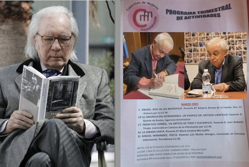 Francisco Umbral: conferencia de Tirado en la Casa de la Cultura, último libro y entrega en Madrid del premio de Majadahonda