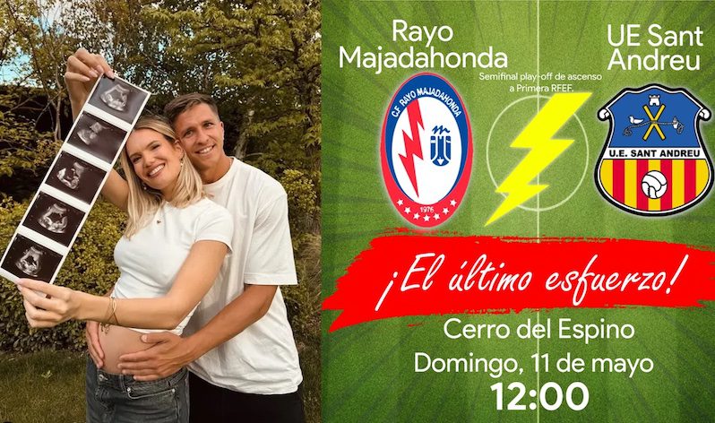 El «partidazo» del domingo contra el Sant Andreu nace con un pan bajo el brazo: Gianluca Simeone (Rayo Majadahonda) hace abuelo al «Cholo» y da la vuelta al mundo
