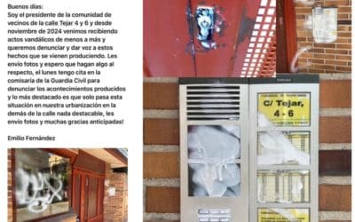 Lectores Majadahonda: vandalismo en la calle Tejar, un «extraño» fontanero, jardinería en horas punta de Renfe y gamberrada de dos chicas