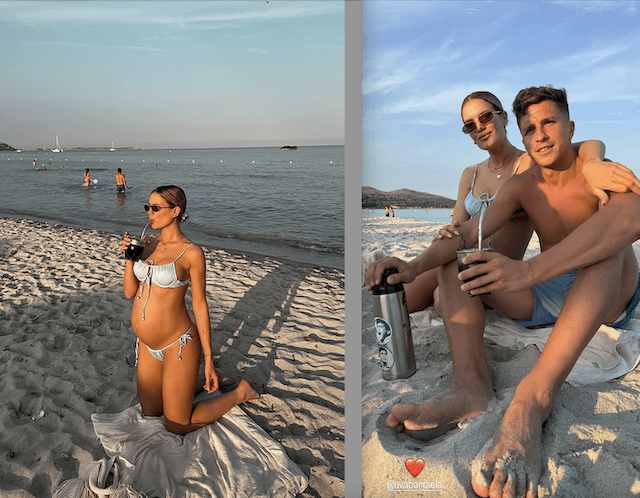 Gianluca Simeone y Eva Bargiela cambian Majadahonda por la isla de Cerdeña (Italia) para veranear y buscar equipo
