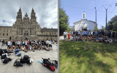 Santiago, Alfa y Omega: camino de Compostela con 58 peregrinos y 3 cofrades de Majadahonda y resto del Oeste de Madrid