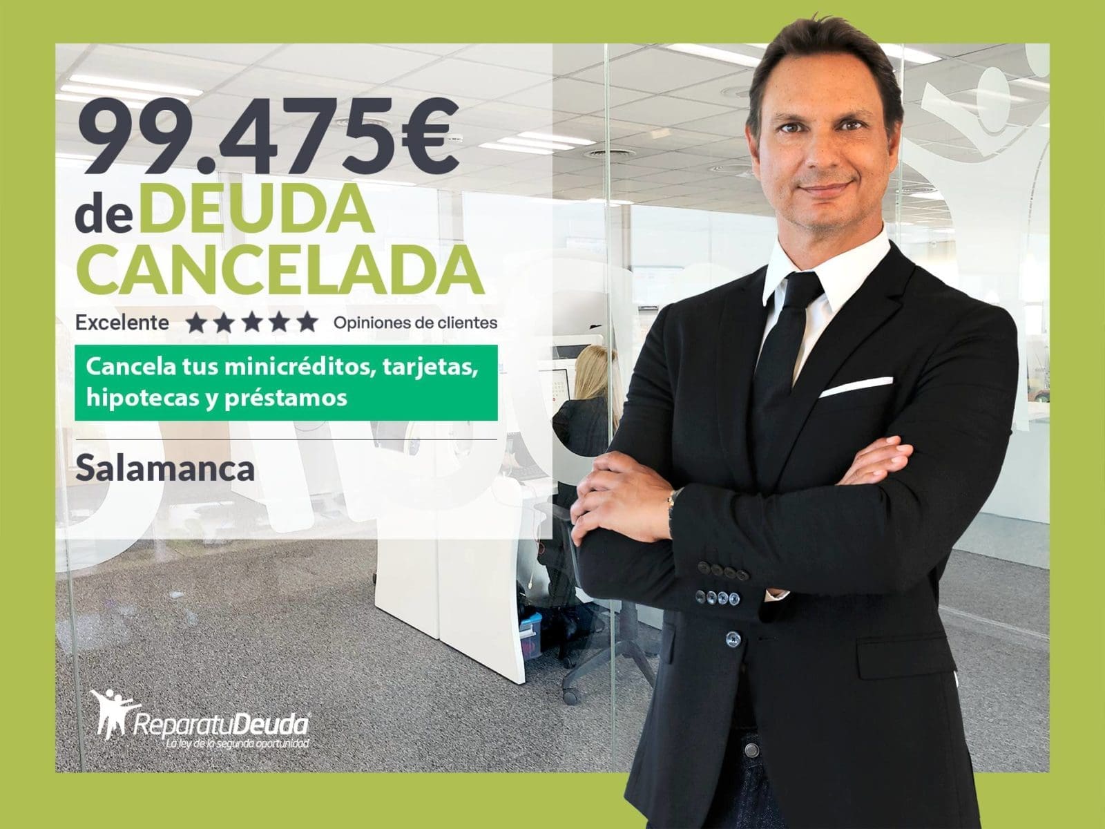 Repara tu Deuda cancela 99.475 € en Salamanca (Castilla y León) con la Ley de Segunda Oportunidad
