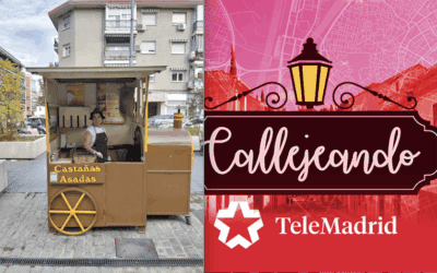 «Callejeando» por Majadahonda con la castañera de la Gran Vía y con Telemadrid