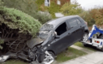 Vídeo y fotos del joven de 30 años con un niño de 12 que atropelló en Las Rozas por exceso de velocidad a un hombre de 70 años: todos al Hospital de Majadahonda