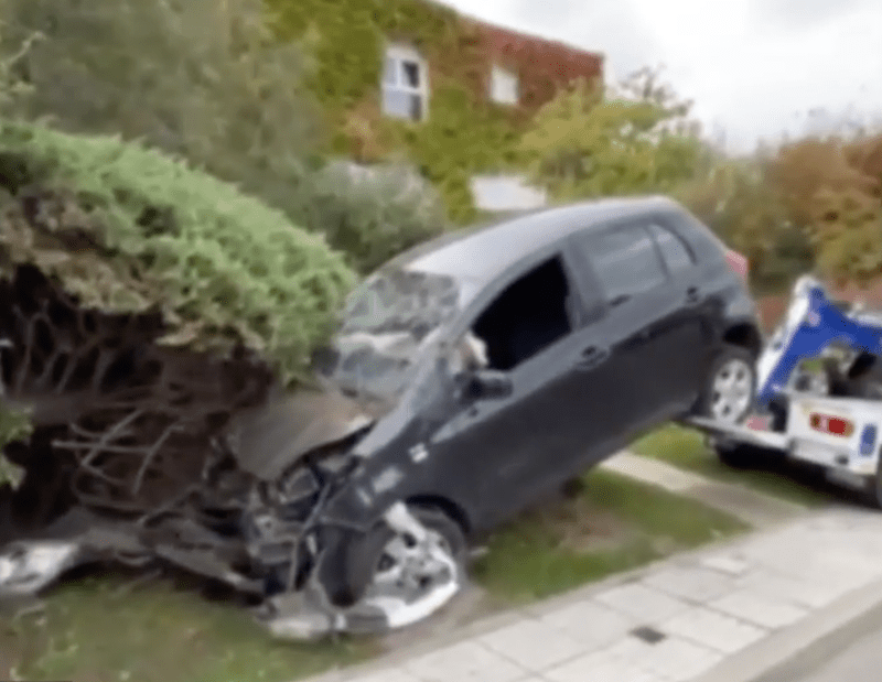 Vídeo y fotos del joven de 30 años con un niño de 12 que atropelló en Las Rozas por exceso de velocidad a un hombre de 70 años: todos al Hospital de Majadahonda