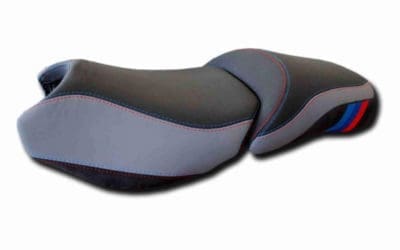 JM FUNDAS presenta su pack confort; funda de asiento para moto personalizada con soporte lumbar y espumado extra