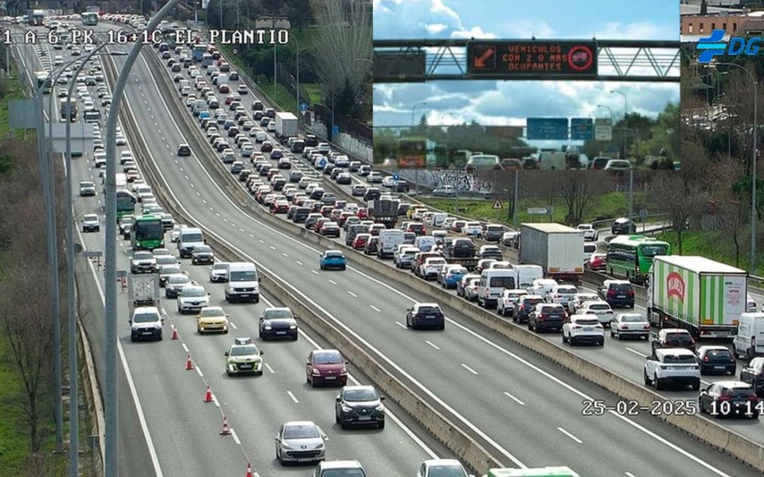Guardia Civil comienza a multar este jueves 29 de enero en el Bus VAO de la A-6 a todos los coches con 1 solo ocupante aunque sean eléctricos o híbridos