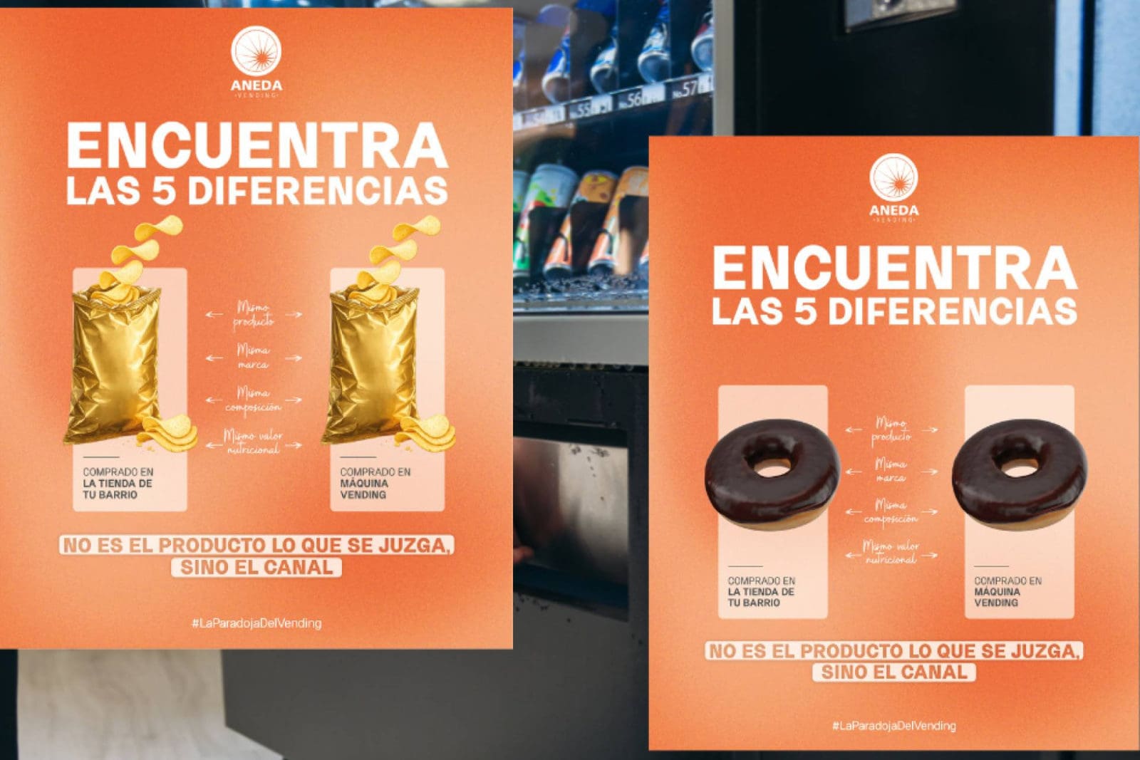 ANEDA lanza la campaña ‘Encuentra las 5 diferencias’ para desmontar los mitos sobre el vending