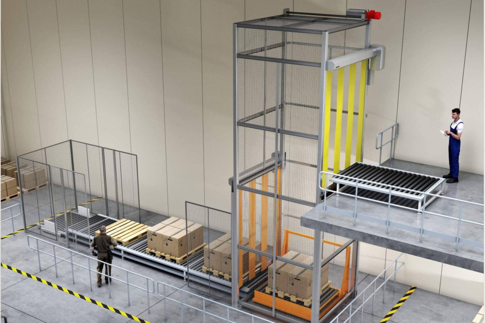 Puertas de protección de máquinas que reducen riesgos en intralogística automatizada