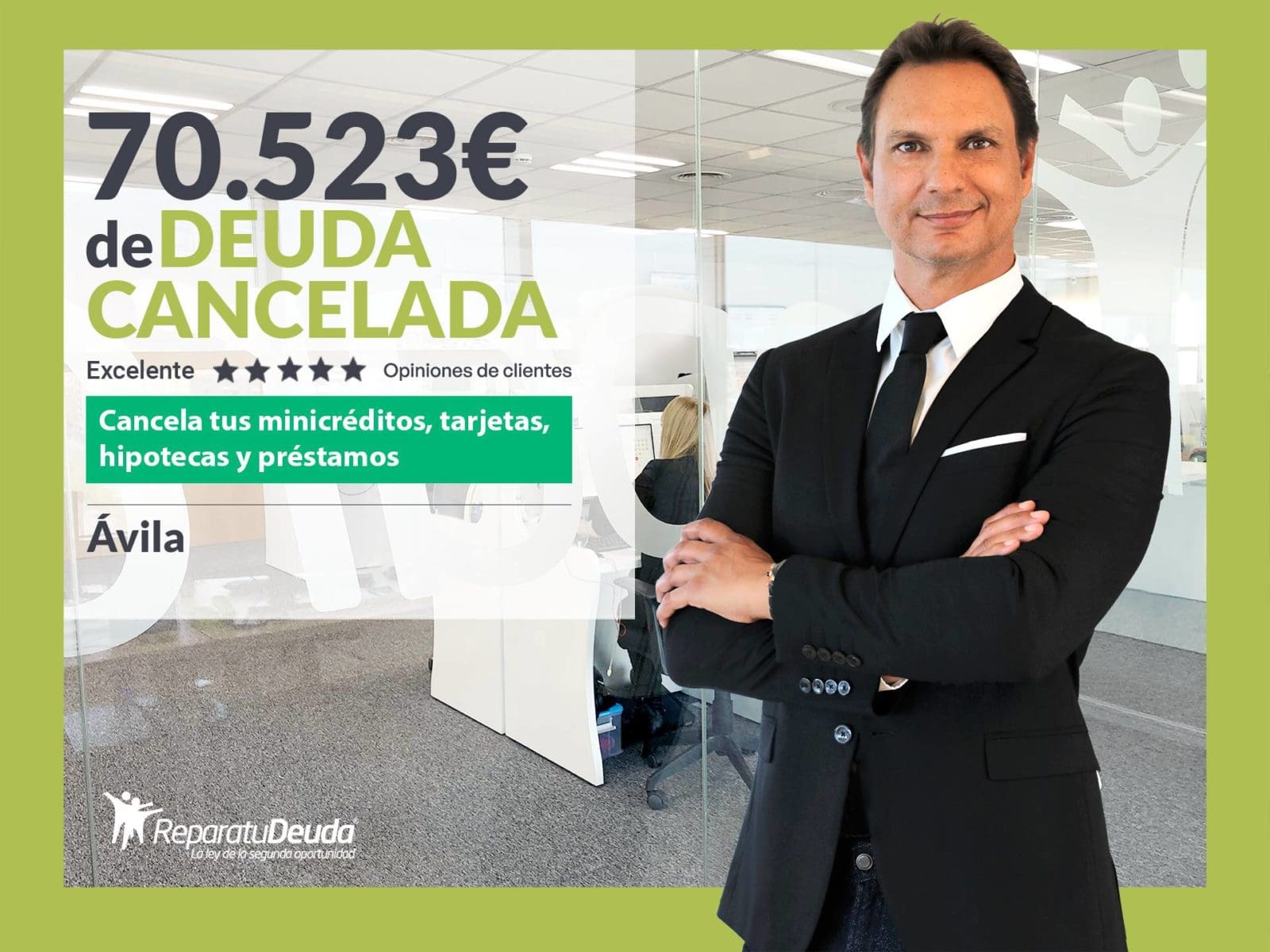 Repara tu Deuda Abogados cancela 70.523 € en Ávila (Castilla y León) con la Ley de Segunda Oportunidad