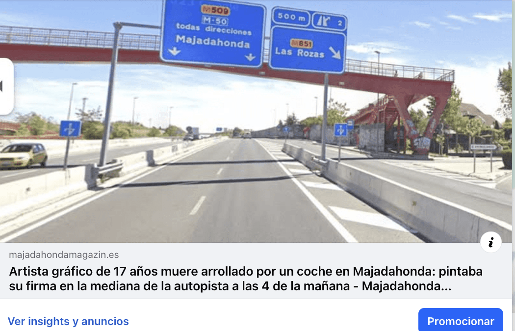 La madre del grafitero atropellado en Majadahonda reivindica a su hijo Yago: «No merecía morir por ello»