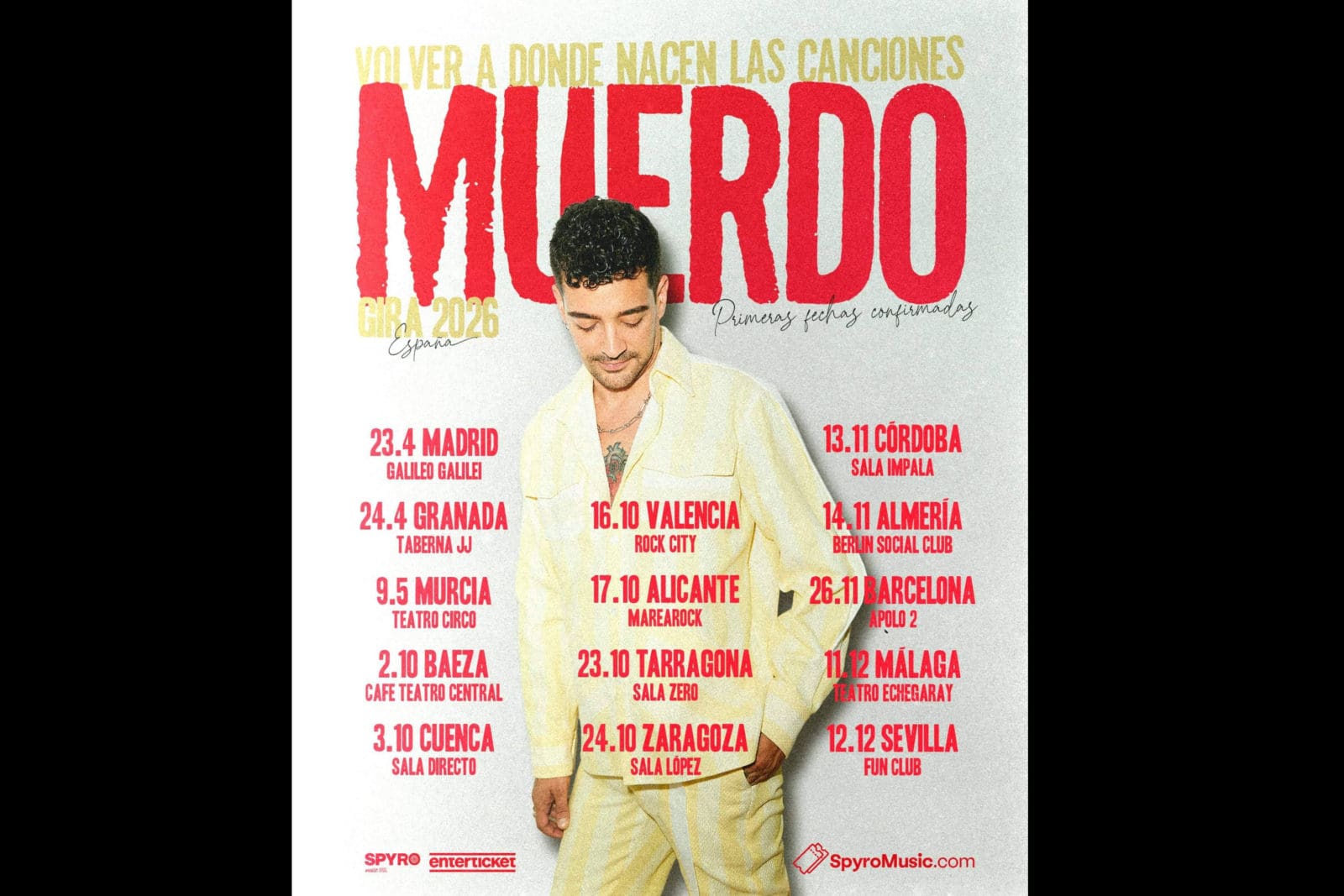 Muerdo presenta en España la gira ‘Volver a donde nacen las canciones’