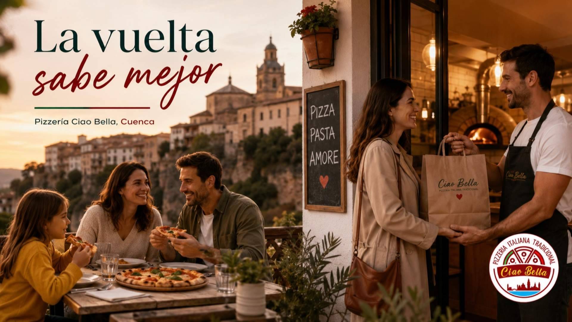 Septiembre en Cuenca; volver a la rutina con sabor italiano en Pizzería Ciao Bella