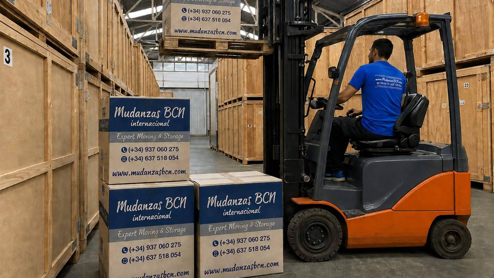 Mudanzas BCN Internacional articula una propuesta integral que combina transporte, guardamuebles y embalaje