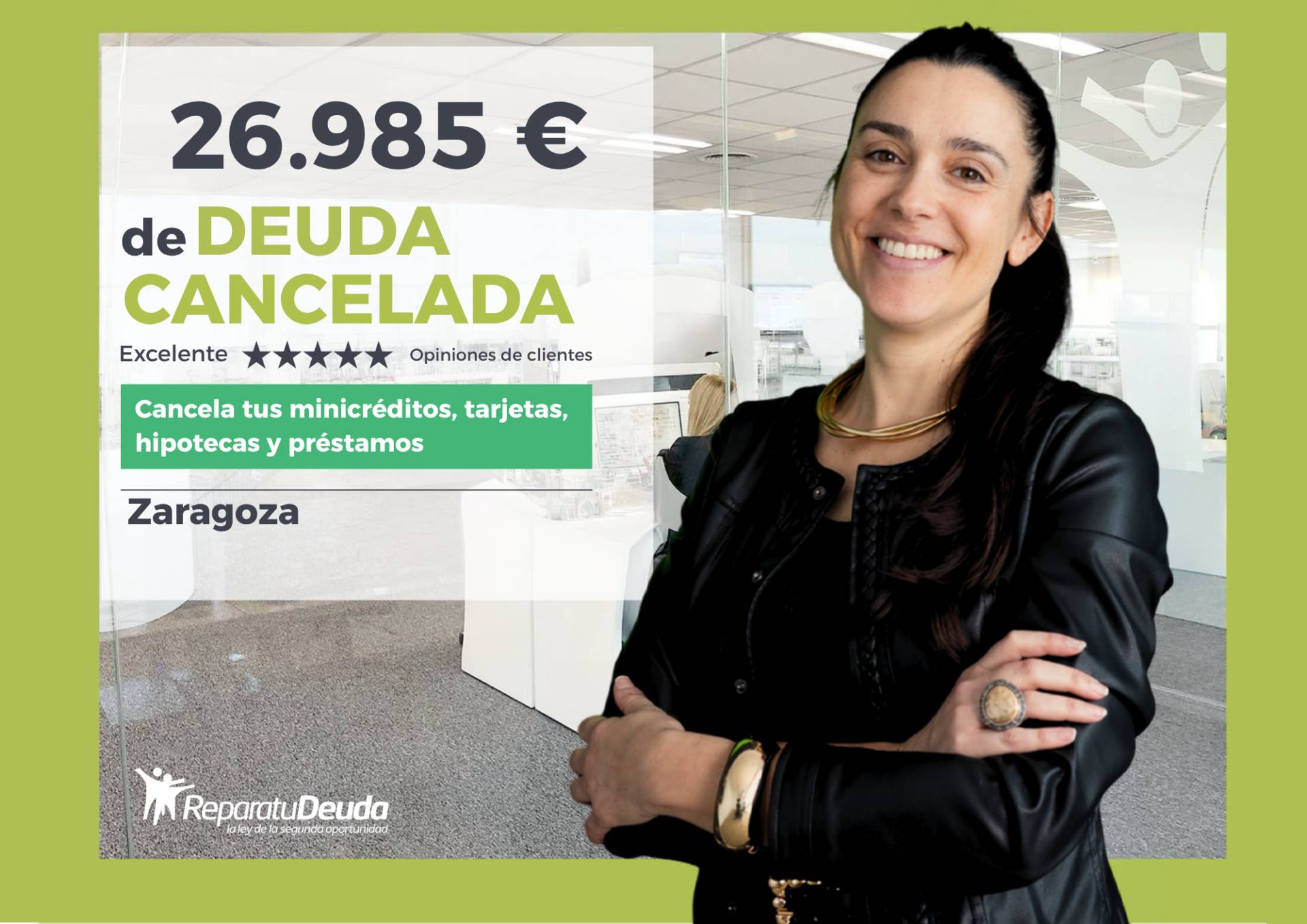 Repara tu Deuda Abogados logra exonerar 26.985 € a una mujer de Zaragoza con la Ley de Segunda Oportunidad