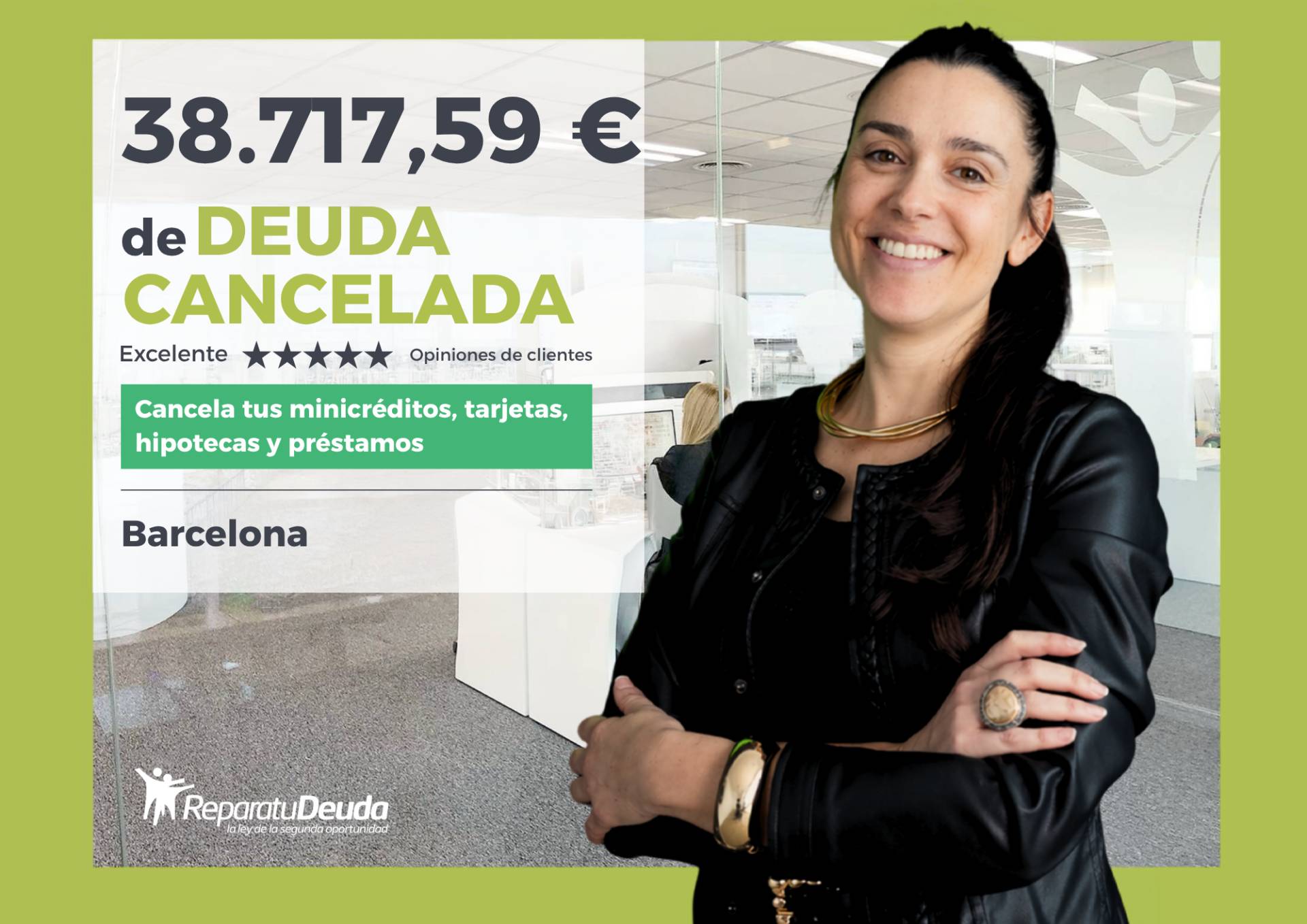 Repara tu Deuda pone fin a 38.717,59 € de deuda de un vecino de Barcelona (Cataluña) con la Ley de Segunda Oportunidad