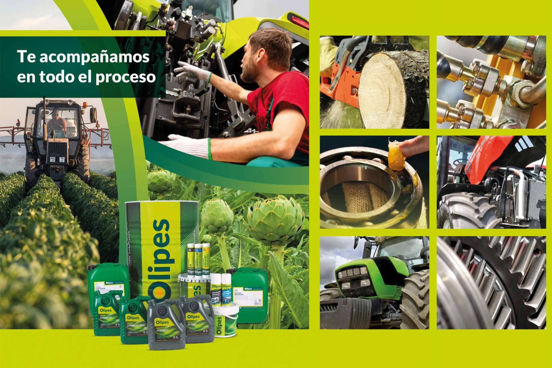 Olipes, fabricación de aceites y grasas lubricantes para maquinaria agrícola