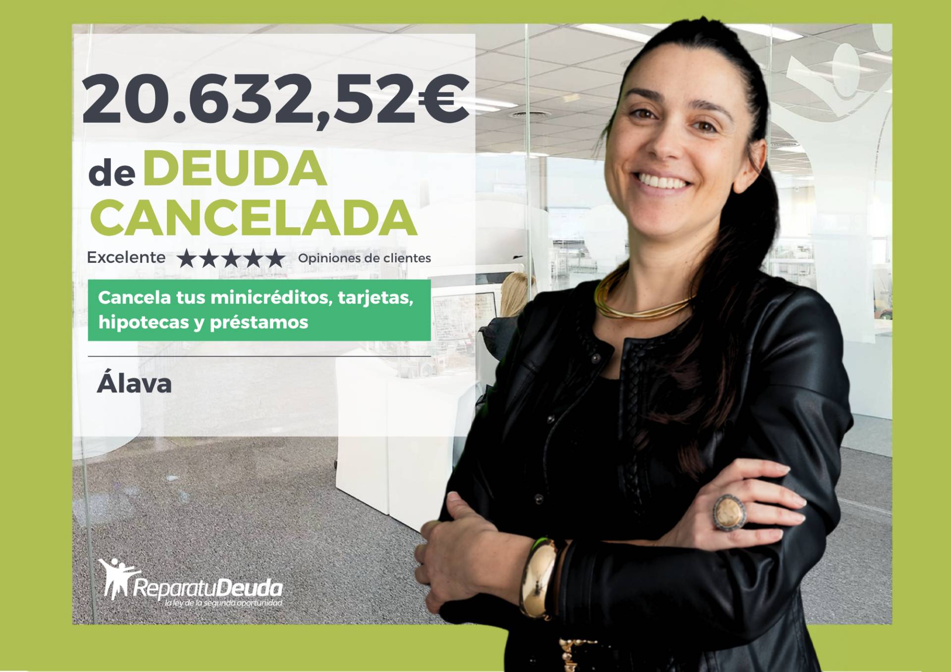 Una mujer de Álava deja atrás 20.632,52 euros con Repara tu Deuda Abogados y la Ley de Segunda Oportunidad