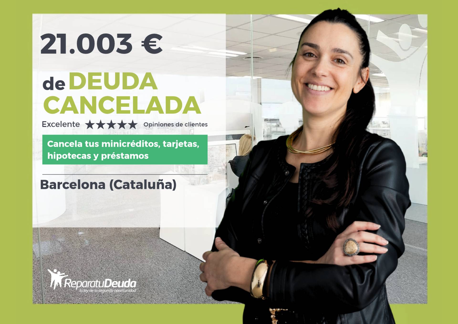 Repara tu Deuda pone fin a 21.003 € de deudas en Barcelona (Cataluña) mediante la Ley de Segunda Oportunidad