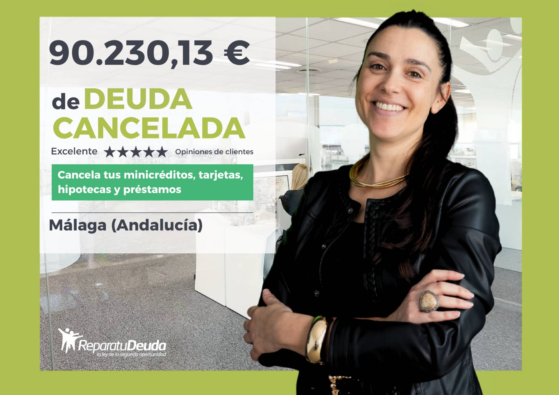 Un matrimonio de Málaga (Andalucía) encuentra una salida a 90.230,13 € con Repara tu Deuda y la Ley de Segunda Oportunidad